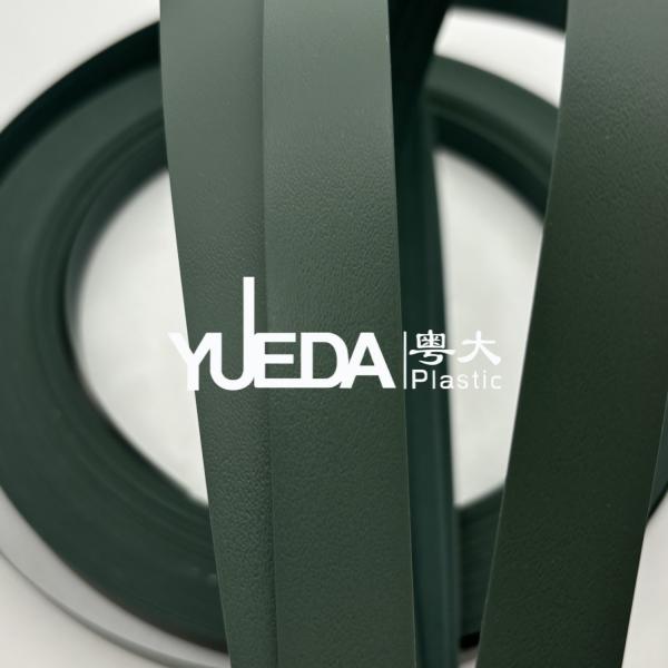 Unique Dark Green Textured Furniture Edgebanding Shelf Edge Tape Dirt Resistance