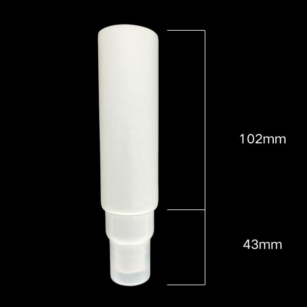 Packaging makeup base cream conditioner hotel tube with syrup dispensing all plastic foam pump
