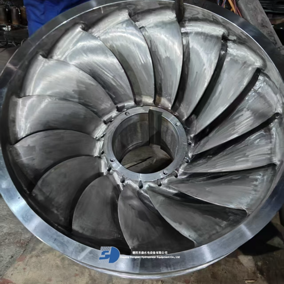 Stainless Steel 13-Blade Francis Runner for Medium/High Head Hydropower Applications