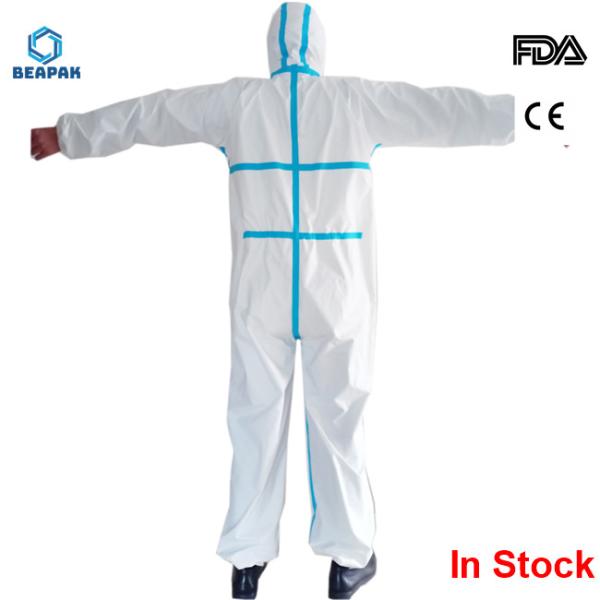Anti Virus Disposable Protective Suit Breathable Customized Weight Size