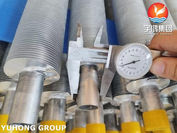 ASTM A249 TP304L L Type Finned Tube With AL1060 Fins For Waste Heat Recovery Units