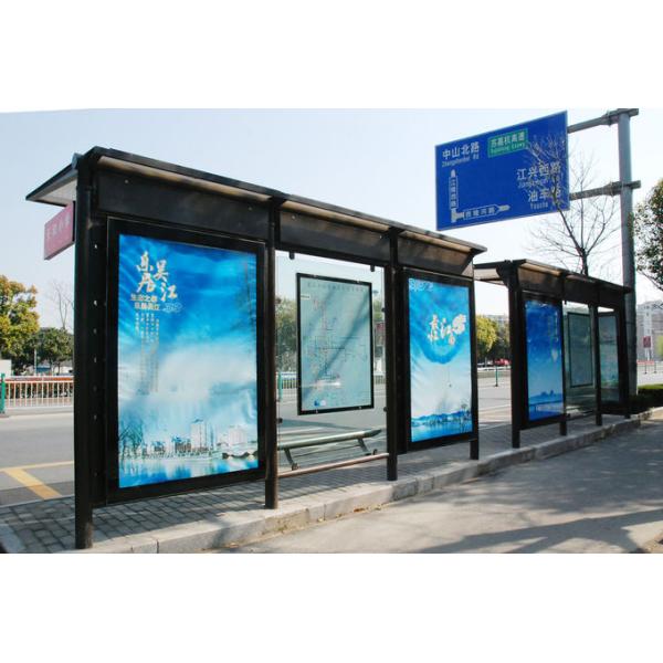 City Smart Galvanized Steel LCD Bus Stop Shelter