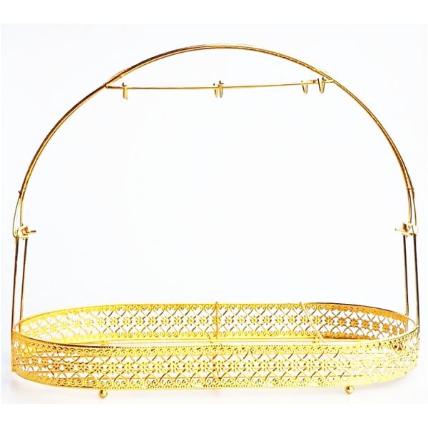 Gold Plated Six Hooks Tea Cup Holder Stand For Decoration