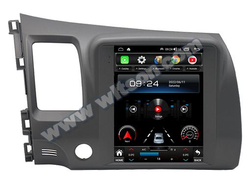 9.7'' Tesla Vertical Screen For Honda Civic 2005-2012 Left Hand Driver Android Car Multimedia Player
