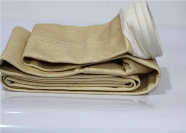 Nomex Industrial Filter Bags , High Temperature Filter Bags Needle Punched Cylindrical