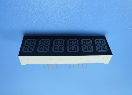 Custom super green 0.39inch 6 digit 14 segment led display for instrument panel
