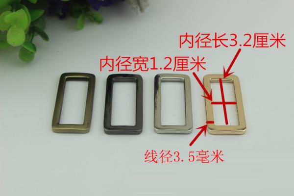 Wholesale Factory Made Thickness 3.5 MM Zinc Alloy Metal Square Buckle For Handbag