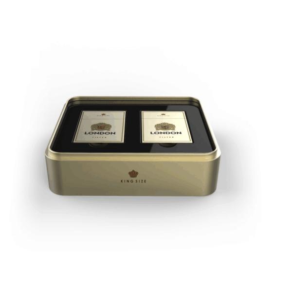 Lata de lata retangular luxuosa do cigarro espessura de 0.23mm - de 0.35mm