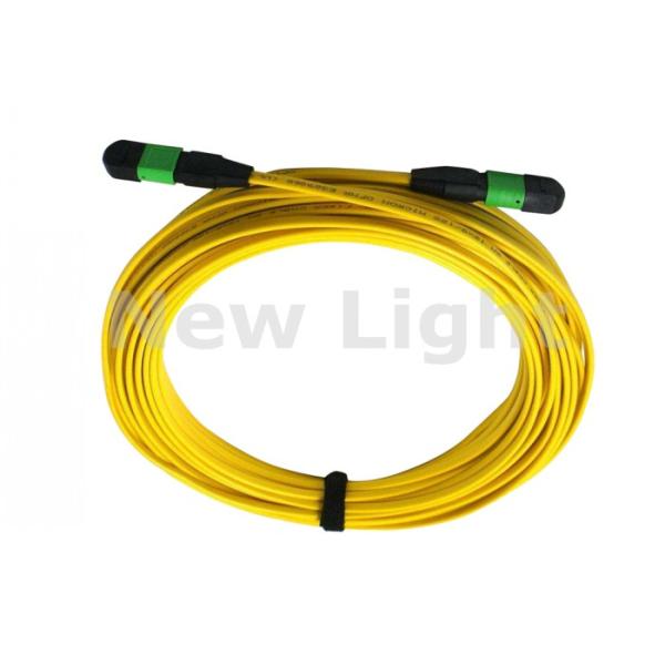 Yellow MPO MTP Cable APC < 0.3dB 3 Meters 12 Core / 24 Core MPO TO MPO Cable