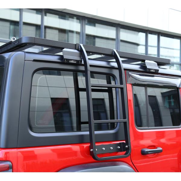 Q235-8 Double Sided Aluminium Extension Ladder 4 Runner Side Ladder Car Roof Ladder 2018