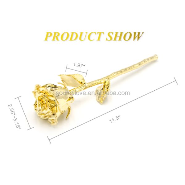 2023 Gold Dipped Rose With High Quality Gift Box Forever Gold Rose for Mother's Day Gift, Valentine's Day  and Christmas Gift