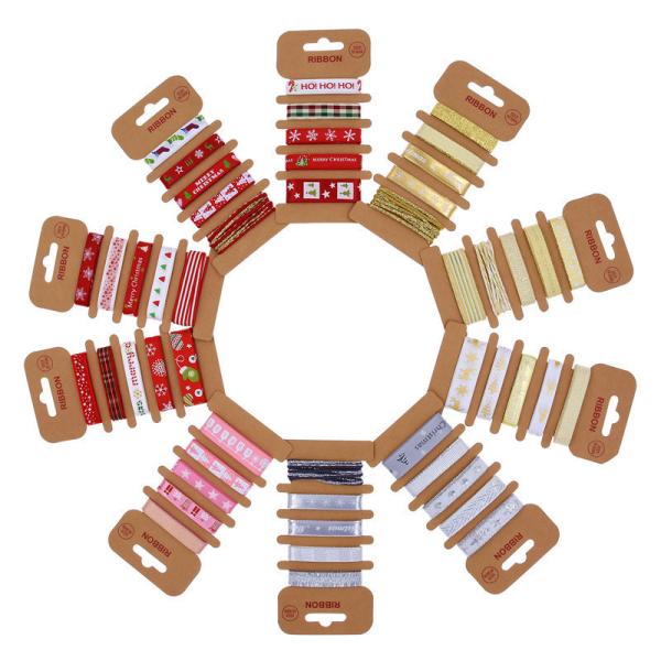 ОДМ полиэстерная лента 2 мм 10 мм 15 мм Рождественская подарочная лента