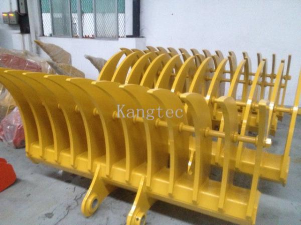 45 Degree Tilting Root Rake Bucket For Excavator , Mini Excavator Rake Loosen Soil