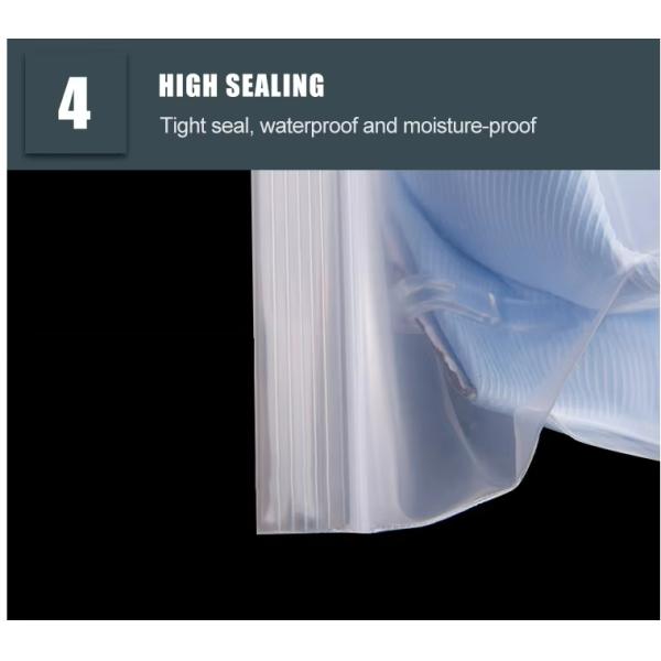 Bolsas transparentes de plástico con cremallera Bolsas recargables Bolsas transparentes de plástico PE