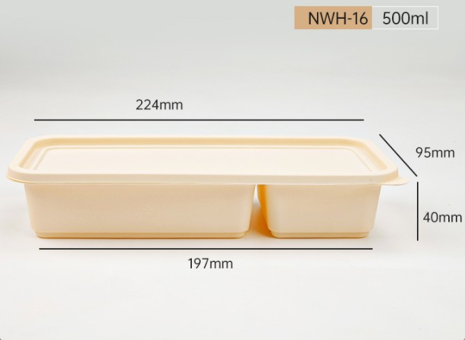 устранимая коробка для завтрака 1000ml упаковывая Biodegradable коробку для завтрака майцены