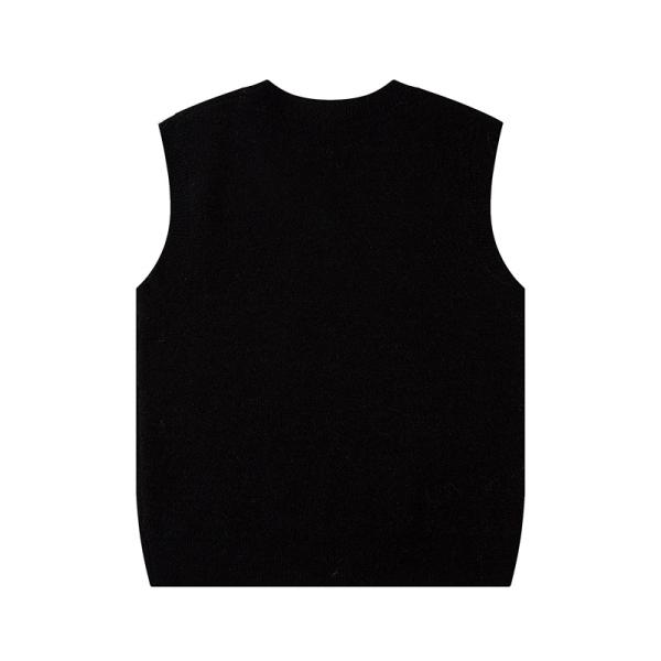Men's Sunflower Custom V-neck Pullovers Sweater Knitted Vest Sleeveless Jacquard Jumpers