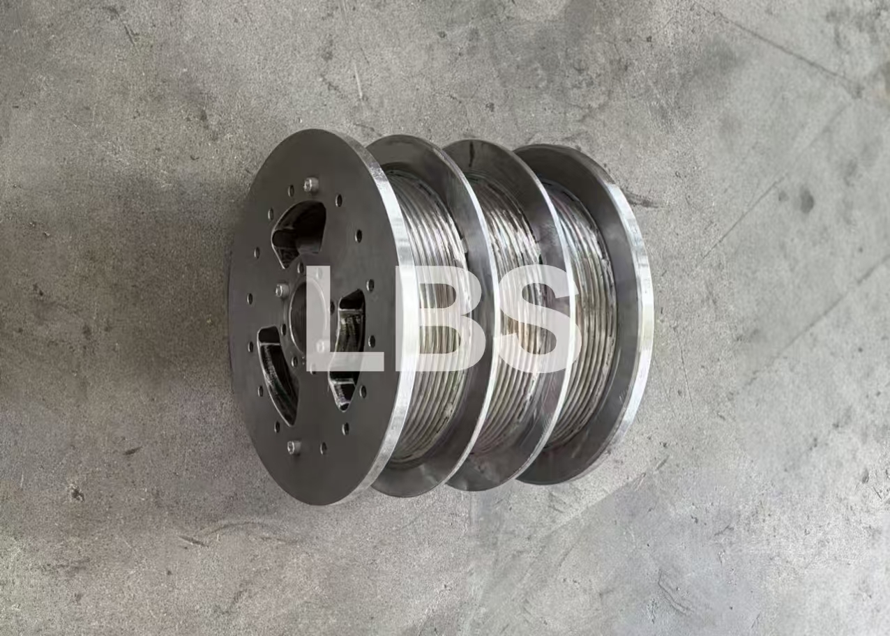 Q355B Steel Triple-section Drum Right-hand 50° Rope Groove Multi-hole Matched For Multi-rope Synchronous Lifting Winch