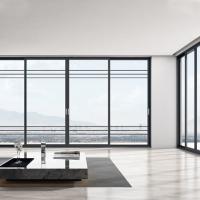Custom Double Tempered Glass Window ,  Broken Bridge Aluminum Alloy Sliding Door