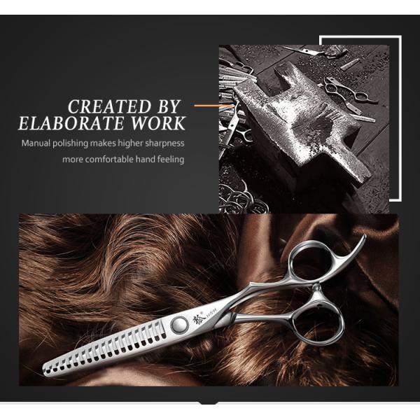 6.0 Inch Silver Professional Hair Thinning Shears High Smoothness Precise Cutting