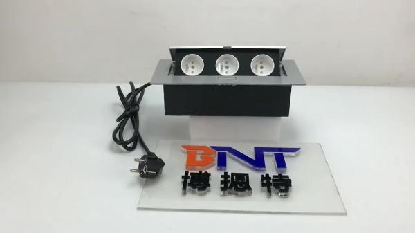 Office furniture hidden pop up desk power mounted socket with EU power