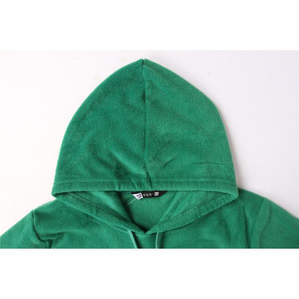 100% Polyester Children's Winter Clothes Green Blue Kids Hoodies With Strings