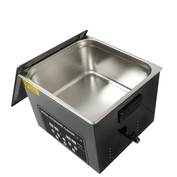 Black Titanium Ultrasonic Industrial Cleaner 360W 15 Litre Ultrasonic Cleaner For Bearings/Valves