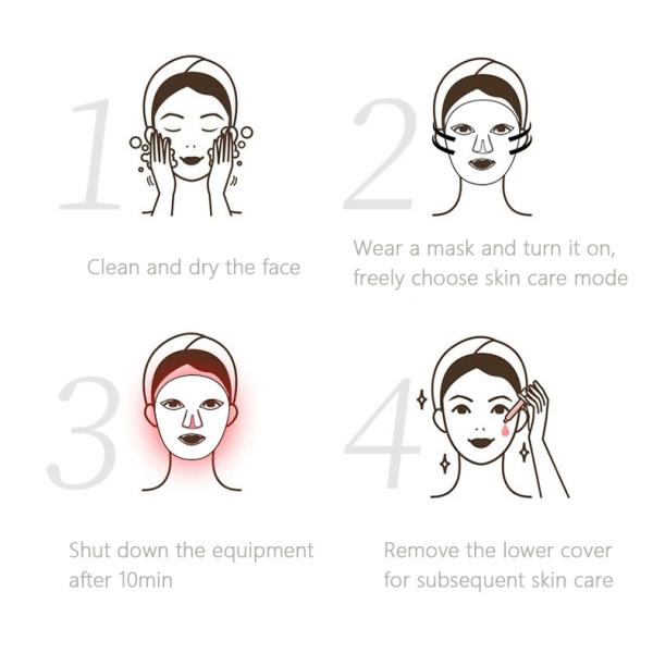 Silicone LED Face Mask for Firming Customized Shapes and Product Net Weight 0.5kg