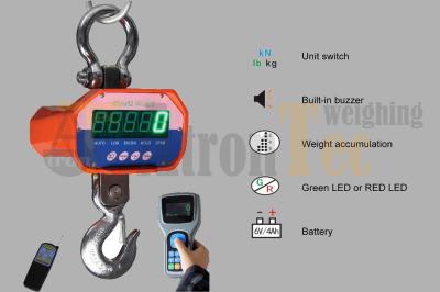 Intergrated Load Cell Design Electronic Crane Scale Digital Crane Scale Aluminium Alloy Housing