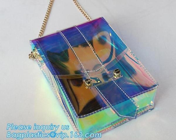 women's wallets small shoulder messenger bag with metal chain strip, Zipper Wallet Multicolor Purse, waterproof mobile c