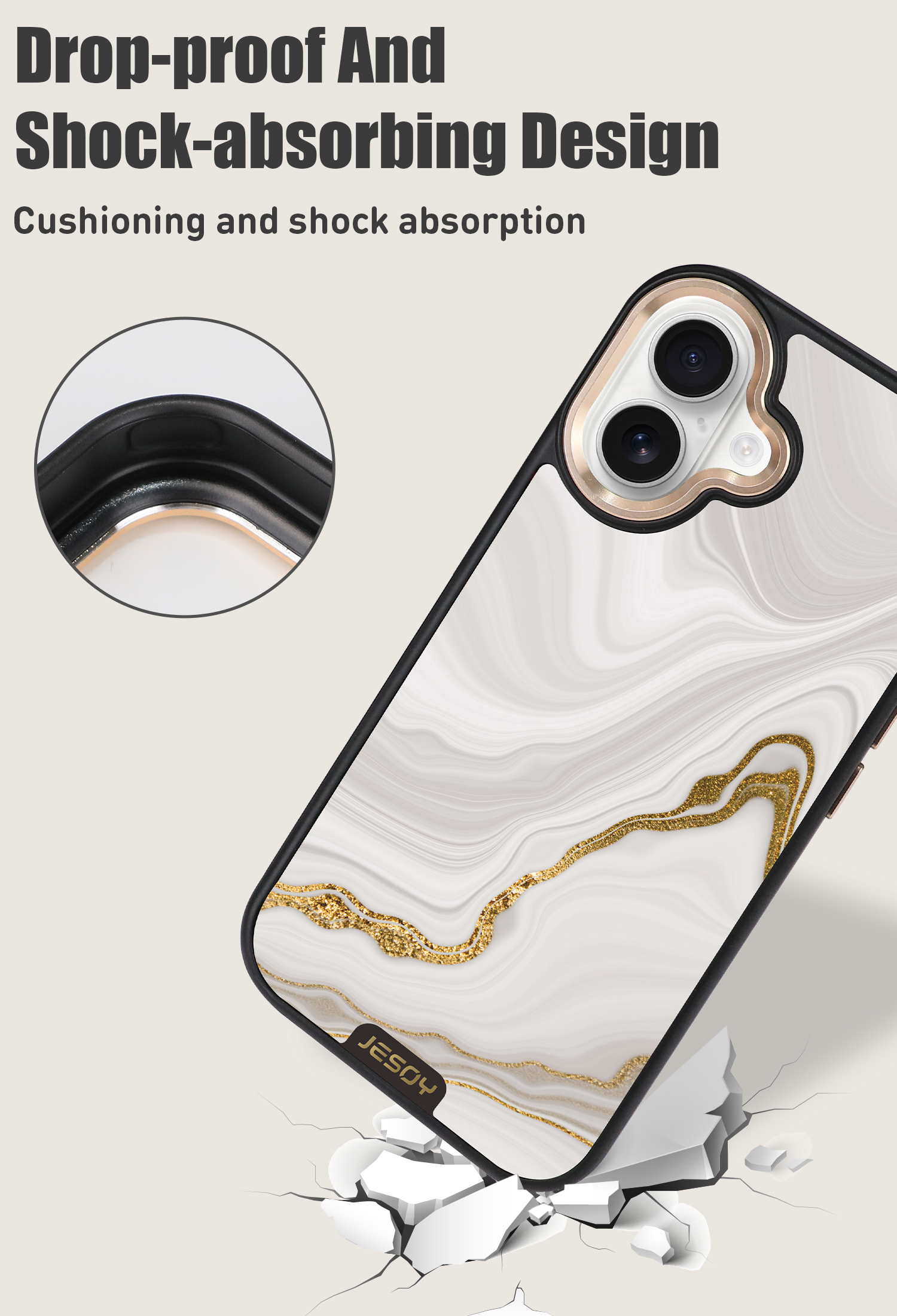Customizable premium 3M Shockproof UV Printing Or Sublimation Blank Mobile Phone Cases With Velvet Lining