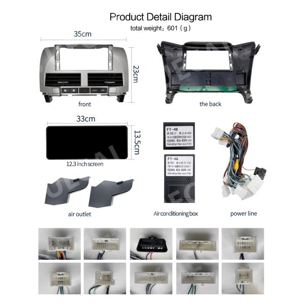 12.3Inch Android Car Head Unit with Carplay for Lexus RX330