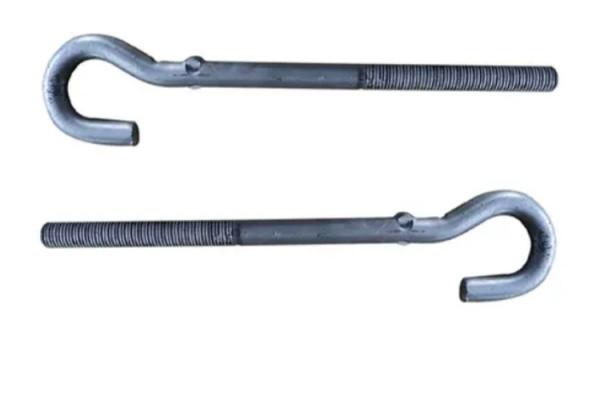 M4 M16 Boulon à crochets en acier au carbone L & J avec laveuse de noix Classe4.8 grade 8.8 Zinc
