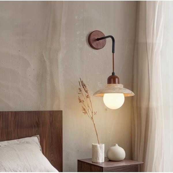 Yellow travertine good quality bedroom for home decorator interior stone wall lamp