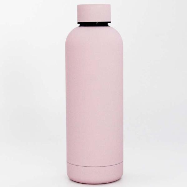 500ml Stainless Steel Sports Bottle Rubber Coating Double Wall For Running