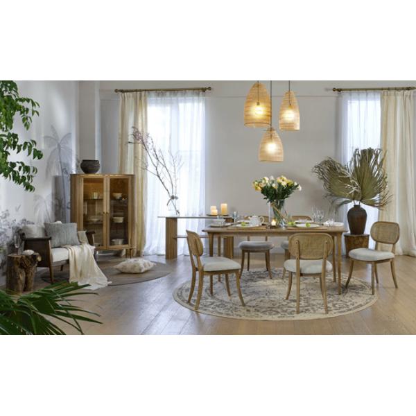 Vintage Rattan/Wicker Chair Solid Wood Dining Chair Armless Rattan Chair for Customer Needs