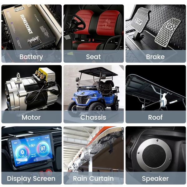 4 Seater 2+2 Seat Off Road Electric Golf Cart Lithium Battery Golf Buggy With CE Certificate