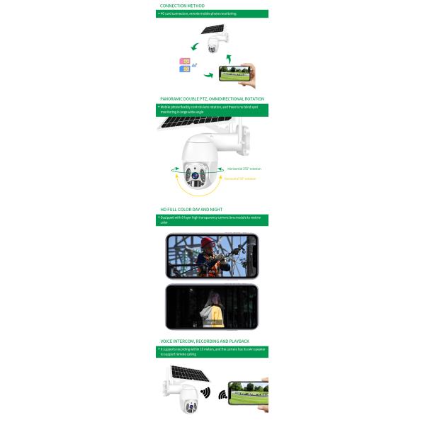 Wireless 3mp Tuya Smartlife App Remote View Hd Cctv Solar Camera 10w Solar Panel Outdoor 4g Ptz 360 Rotation Solar Camera