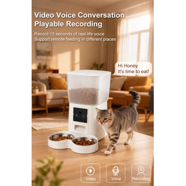 OEM/ODM Pet Products Smart Automatic Pet Feeder with WiFi App Control and Timed Feeding