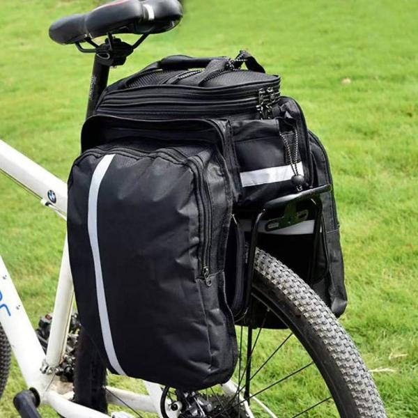 Bike Rear Rack Bag,Bicycle Trunk Bag,Panniers Bag,Cycling Luggage Bag,with rain Cover Bicycle Frame Back Saddle Bag