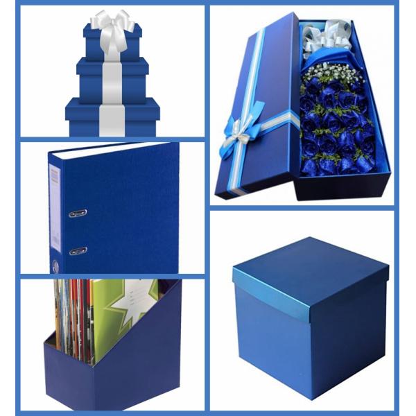 Glossy blue painted paperboard Лоснистый голубой Папербоард папок бумаги картины с задней частью 1.0мм серого цвета