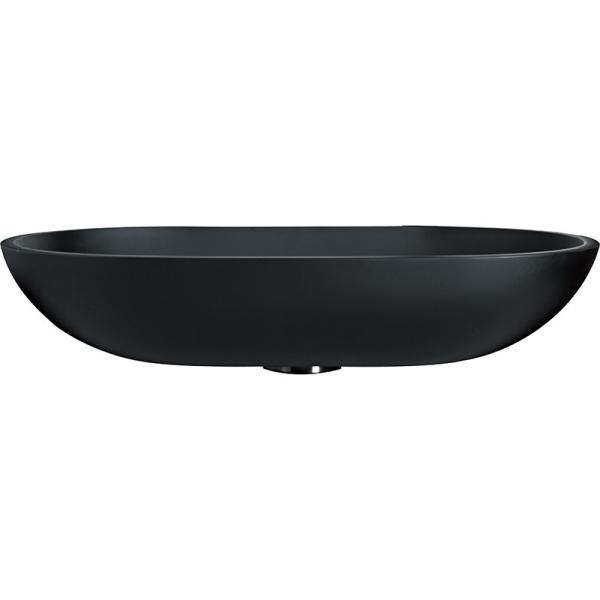 Black Oval Shaped Vessel Sink Bathroom Anti Rust Finish
