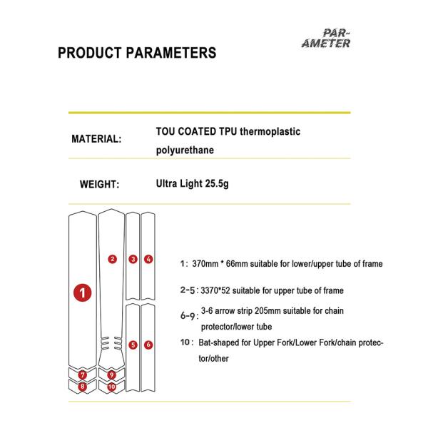 TPU Bike Frame Protector Sticker for Newest Design and Personalized Protection