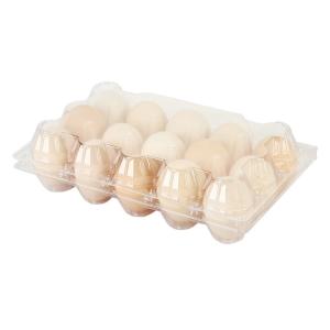 Disposable Egg PET Egg Tray 15 Hole Hinge Clam Hygienic And Convenient