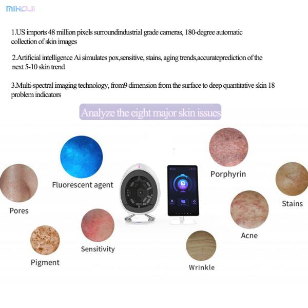 1pc Camera 4D Skin Analysis Machine Pigmentation Analysis For Beauty Salons