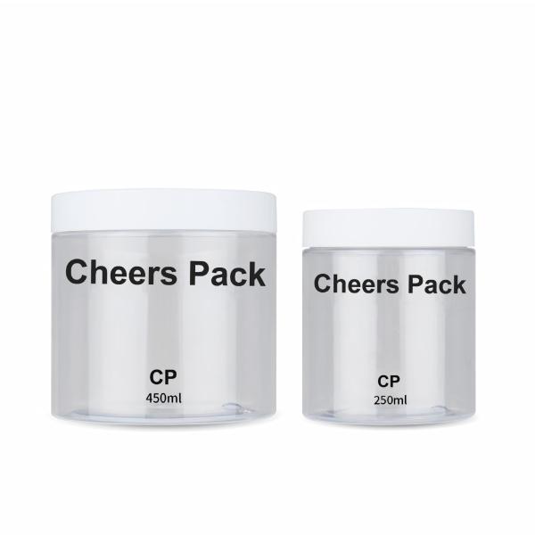 Jarrones de plástico PET transparentes de grado alimenticio con cerraduras de tornillo