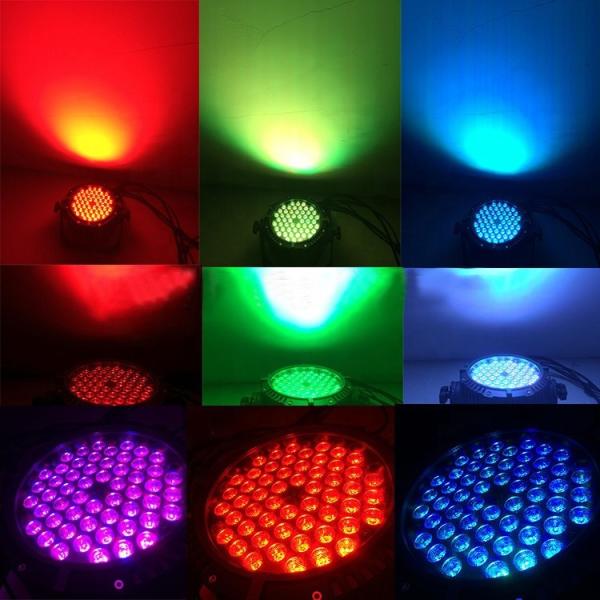 DMX Stage Lighting 54pcs 3W RGB LED Par Light With Die Cast Aluminum Housing