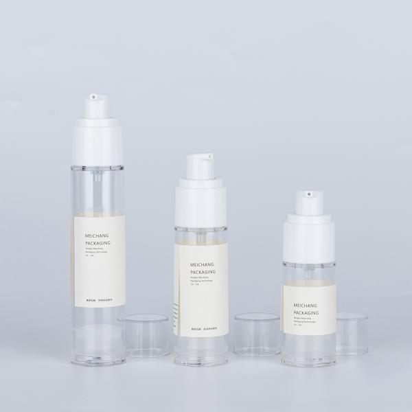 30ml 50ml Lotion Airless Pump Bottle With Child Resistant Reversible Cap (MC-242)