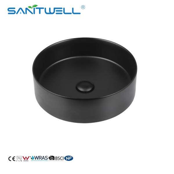 Chaozhou Curved Matt Black Ceramic Basin Bathroom Sink Hand Wash Avove Counter Basin