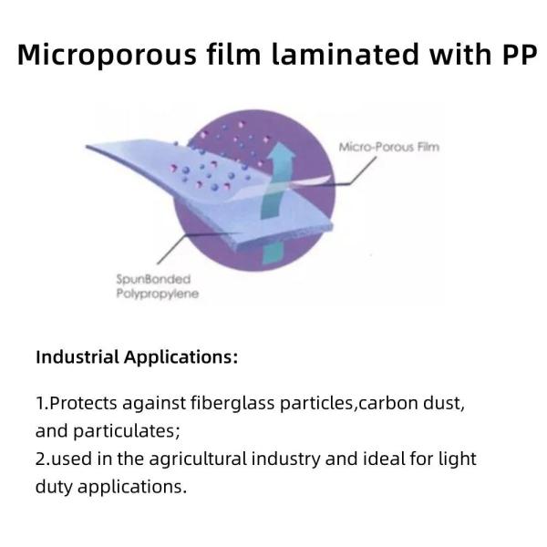 Traje desechable anti-espuma anti-estático a prueba de agua para un stock adecuado