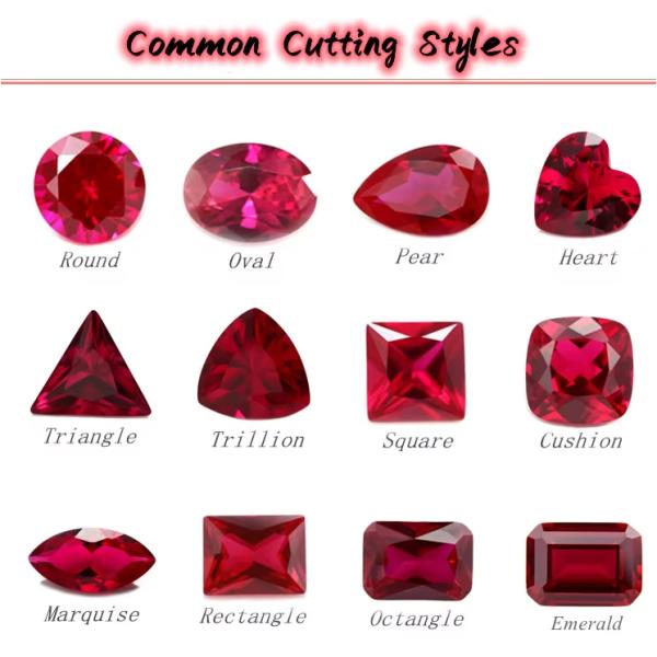 Princess Square Cut Synthetic Ruby 5# Corundum Loose Gemstone Moissanite For Engagement Rings